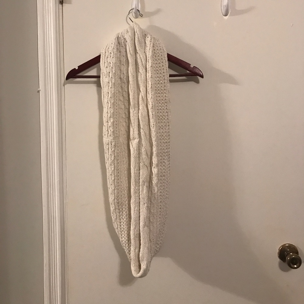 Cream Infinity Scarf with some Sparkle