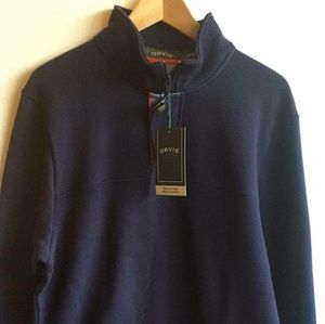NWT ORVIS Mens Dark Blue Signature Sweater Sz. Med