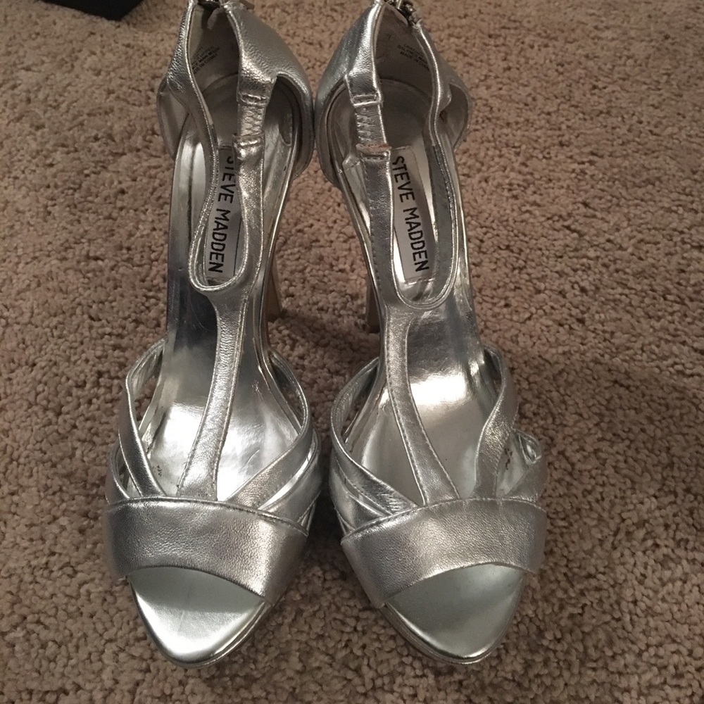 Silver Platform Heels
