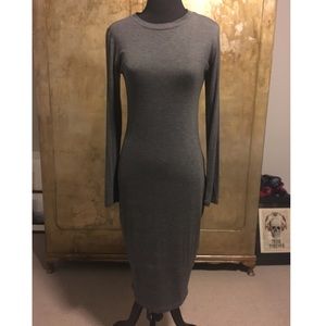 BLQ long sleeve, tight grey dress