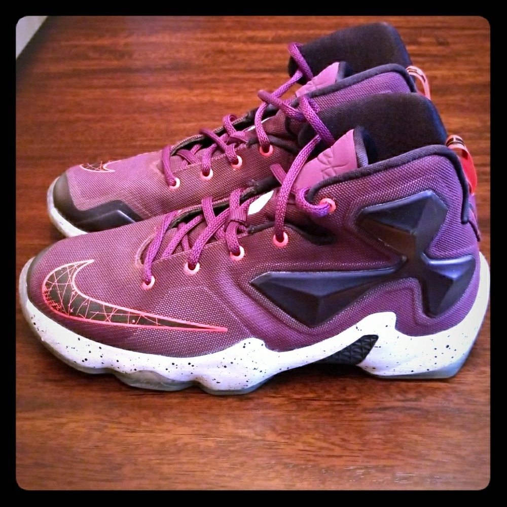 A pair of Nike Lebron 13's