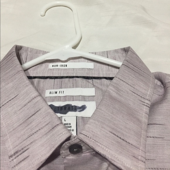 SOLD-CALIBRATE Trim Fit Non-Iron Sport Shirt - Picture 2 of 2