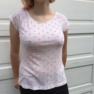 Pink and cream lace top