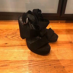 SOLD!!Brand New UO strapping heels in black! 6