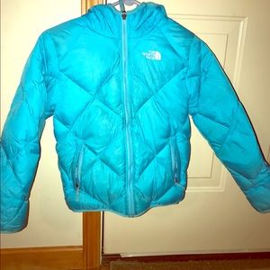 Girls 10/12 North Face Puffer Coat (reversible)
