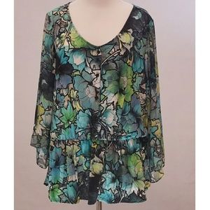 Lane Bryant Pre Owned Tropical Top Sz 3X
