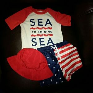 Patriotic Baby Boy Swim Suit