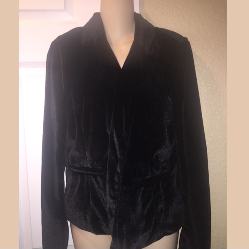 Faux Velvet Bebe Blazer Large