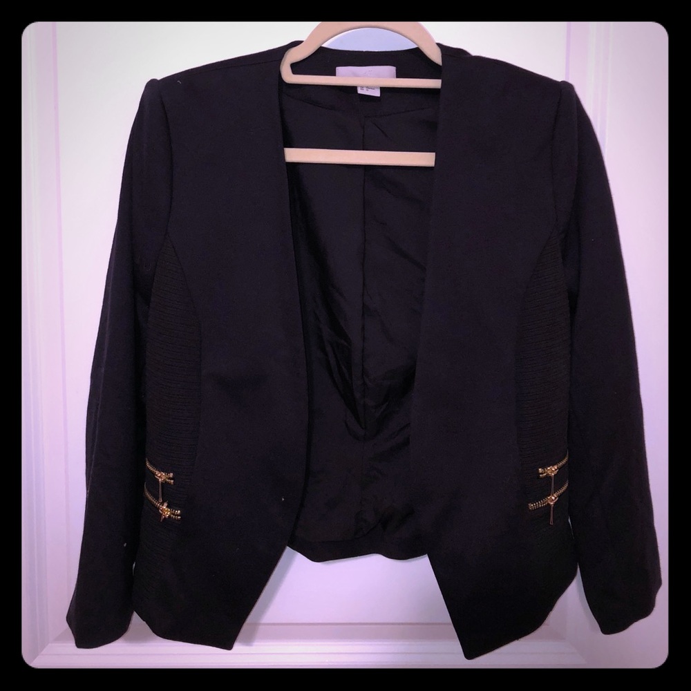 H&M Navy Zipper Blazer