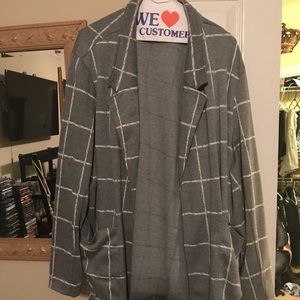 Gray and white jacket