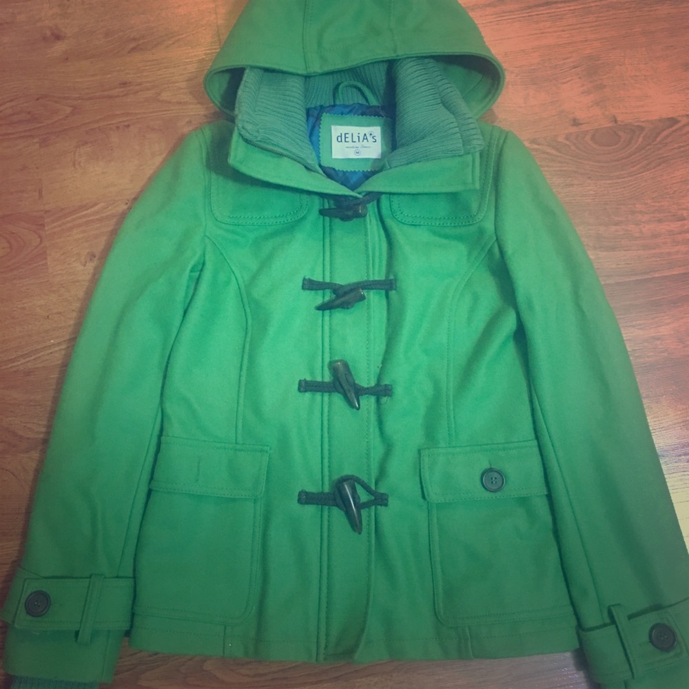 Lime green winter coat