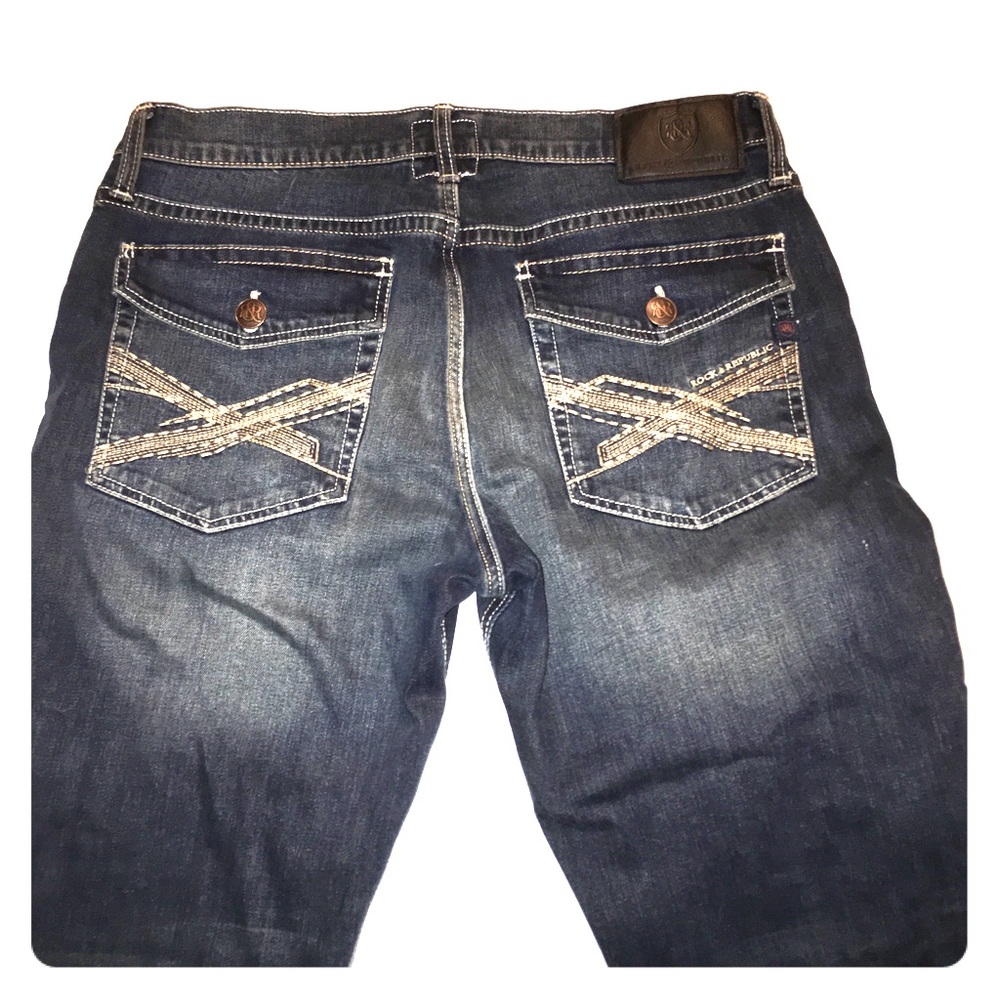 Rock & Republic dark  wash jeans 33/32