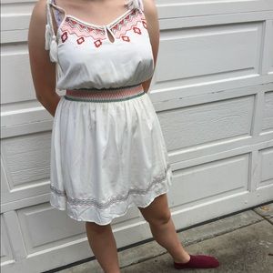 White tribal patterned sun dress