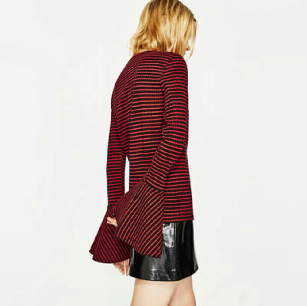 ZARA Fine Ribbed Stripped New Sweater - Picture 5 of 7