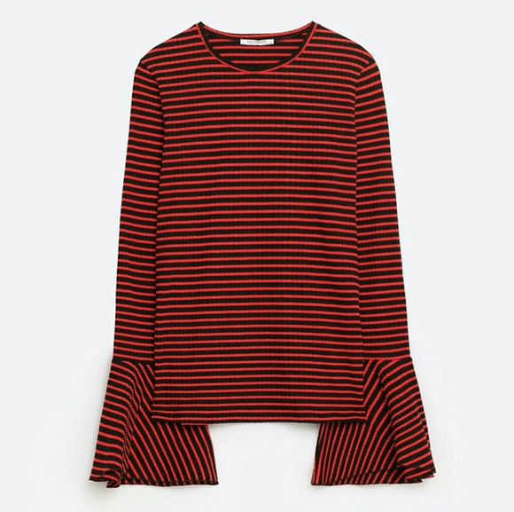 ZARA Fine Ribbed Stripped New Sweater - Picture 2 of 7