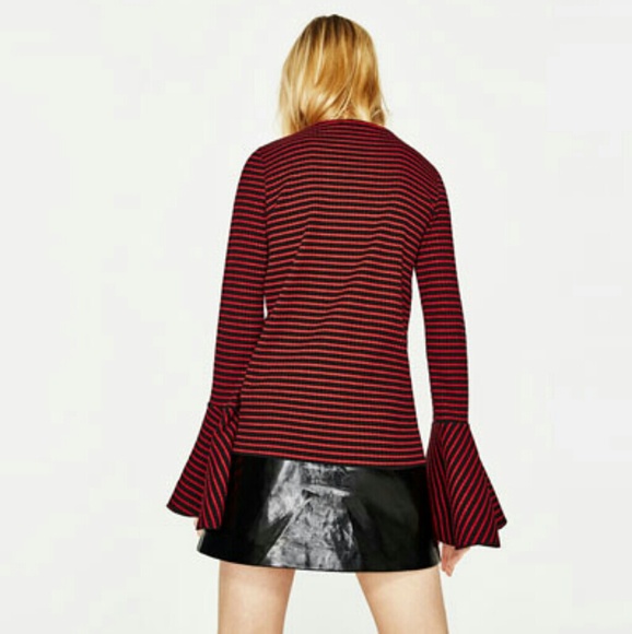 ZARA Fine Ribbed Stripped New Sweater - Picture 4 of 7