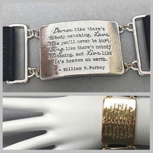Inspirational Quote Leather Boyfriend Bracelet