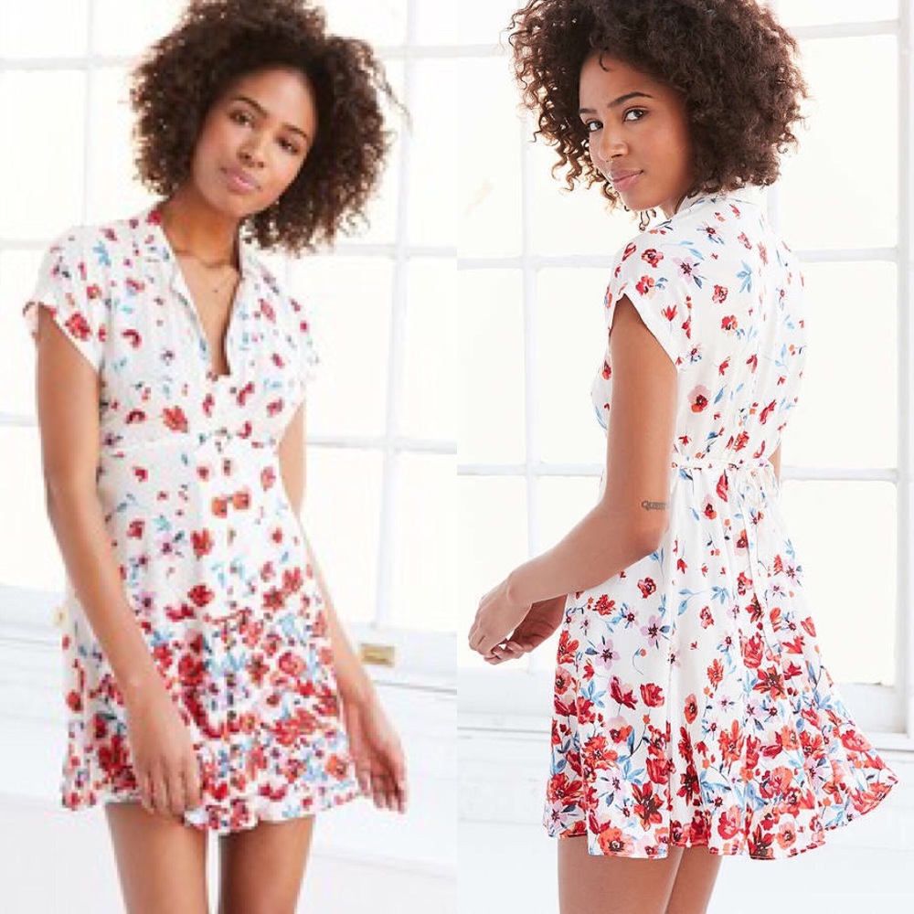 Urban Outfitters (Kimchi Blue) Printed Shirt Dress