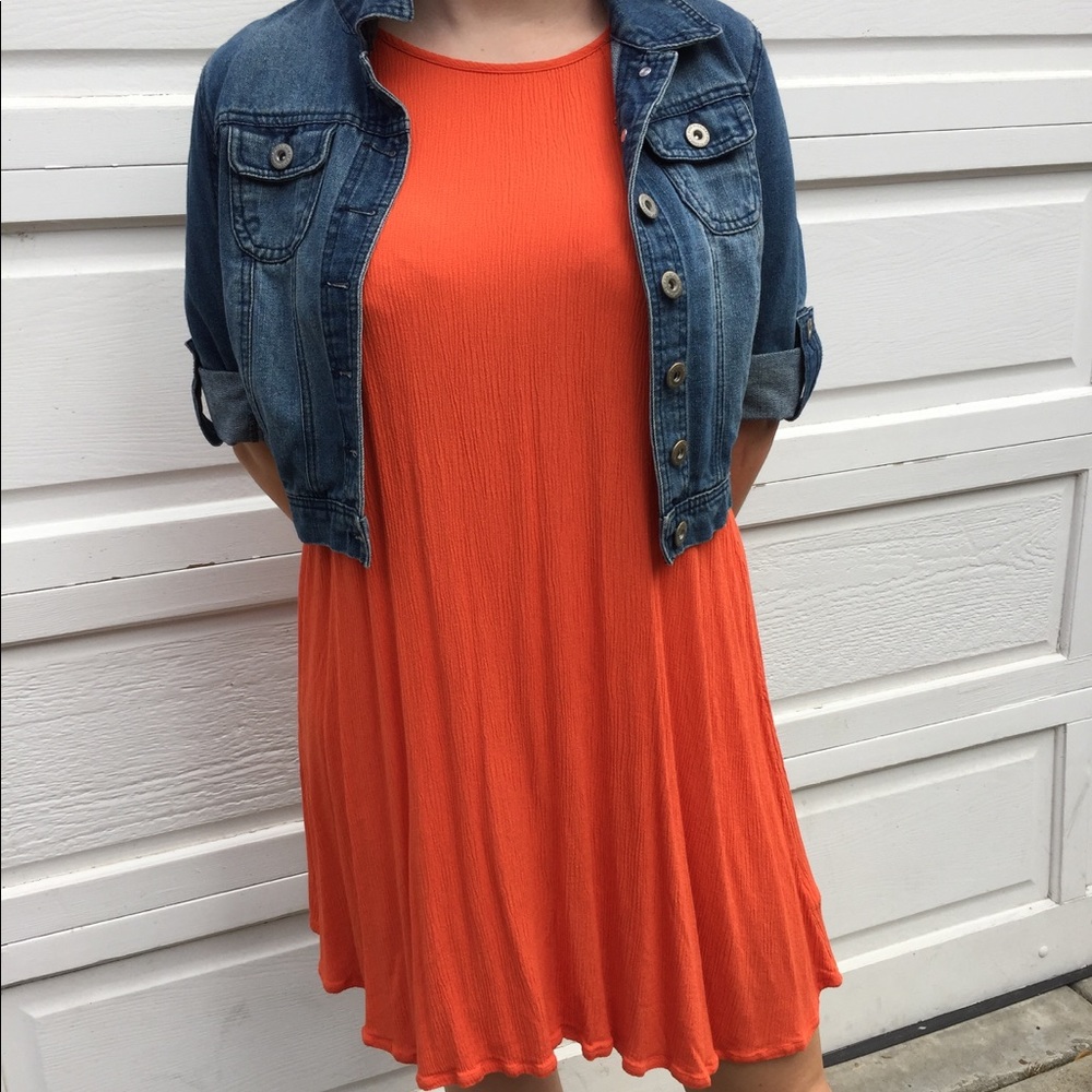 Orange floaty sundress