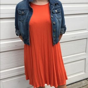 Orange floaty sundress