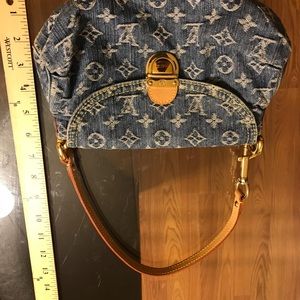 LV mini pleaty in denim