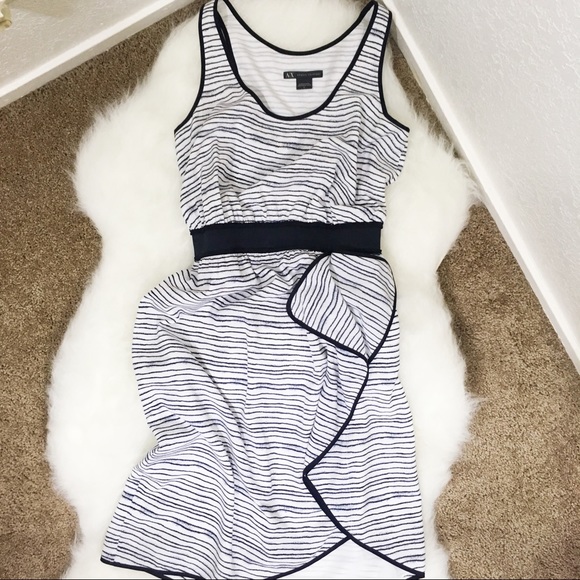 Armani Exchange Dresses & Skirts - ARMANI EXCHANGE Midnight Blue & White Dress Size 6