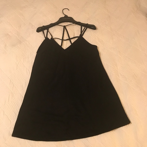 Willa black spaghetti criss cross tank top - Picture 2 of 2