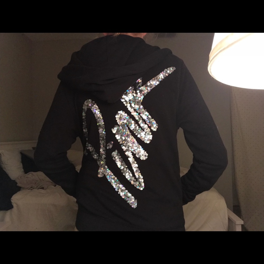 Victoria Secret Pink black and sequenced jacket