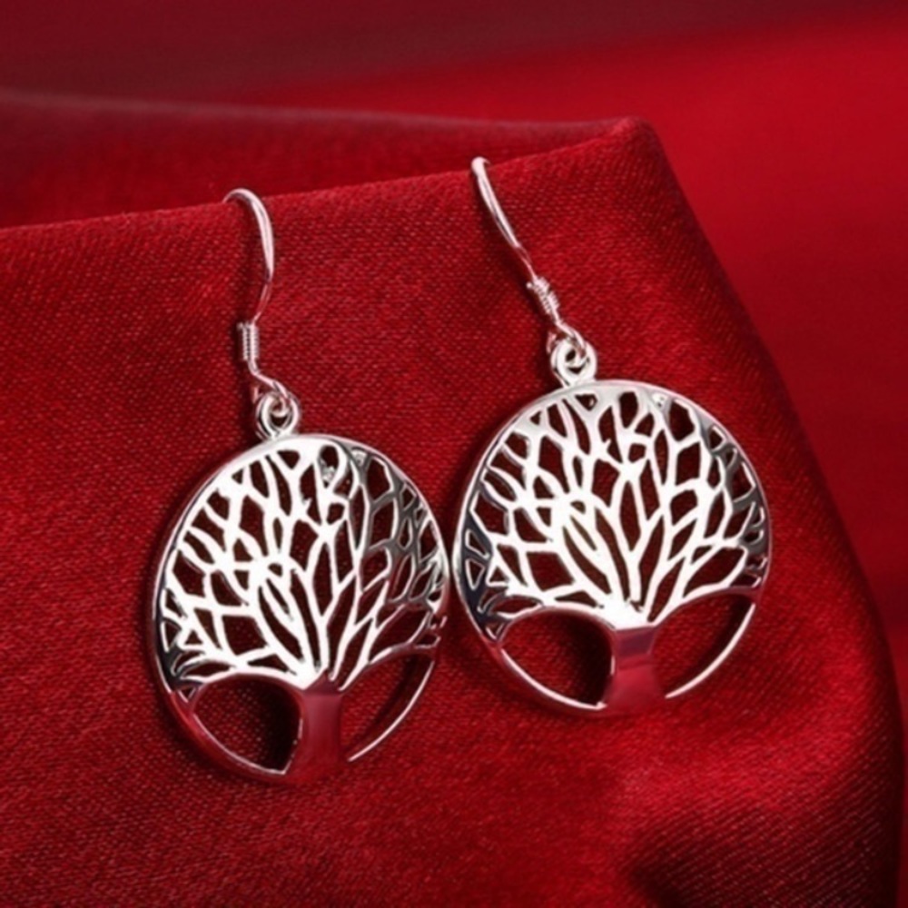 Silver Plated Tree of Life Necklace & Earrings - Picture 3 of 4