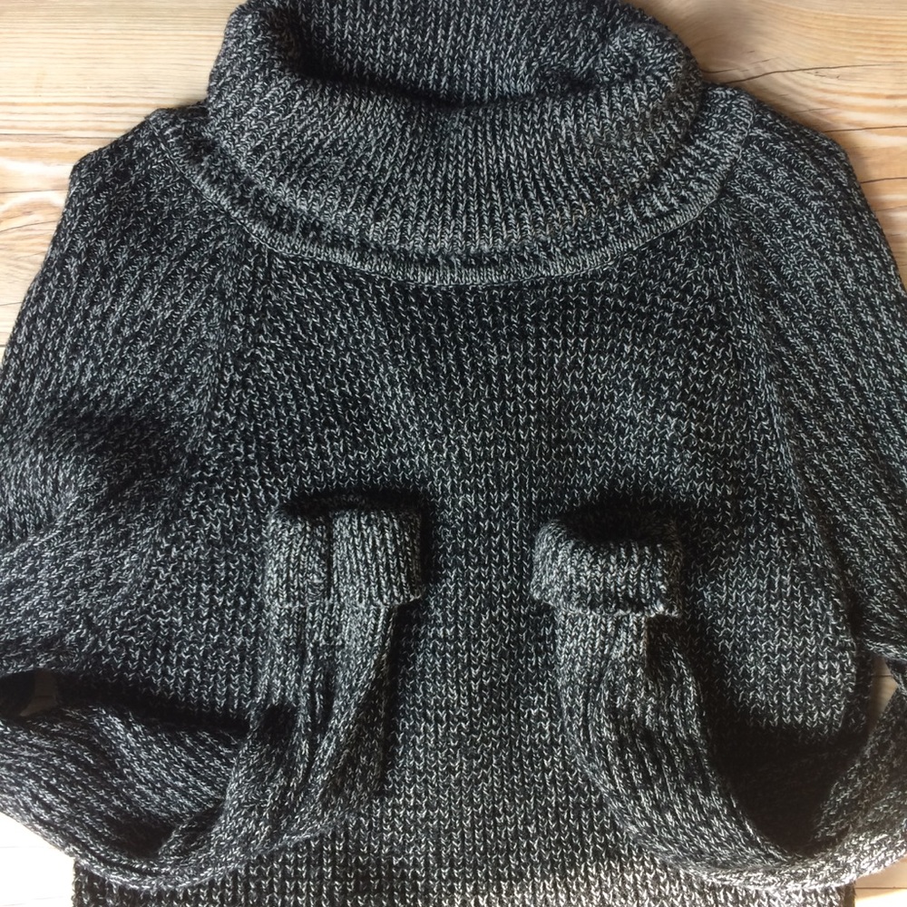 Grey Turtleneck Sweater
