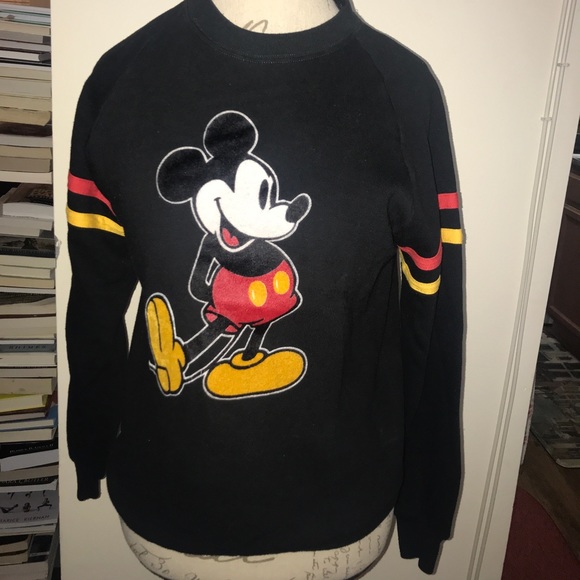 SOLD!!!Vintage 80’s fuzzy Mickey Mouse sweatshirt - Picture 2 of 3