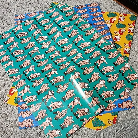Adult Naughty Christmas Themed Wrapping Paper - Picture 2 of 5