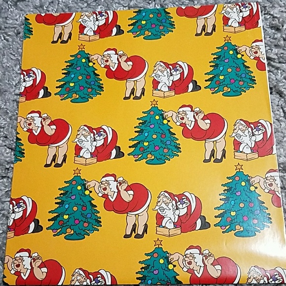 Adult Naughty Christmas Themed Wrapping Paper - Picture 3 of 5