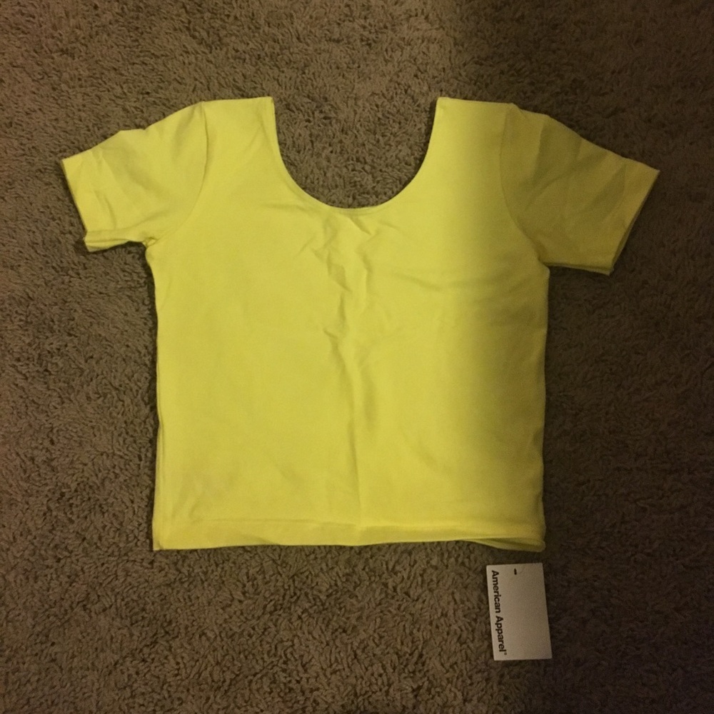 NWT American Apparel Neon Crop