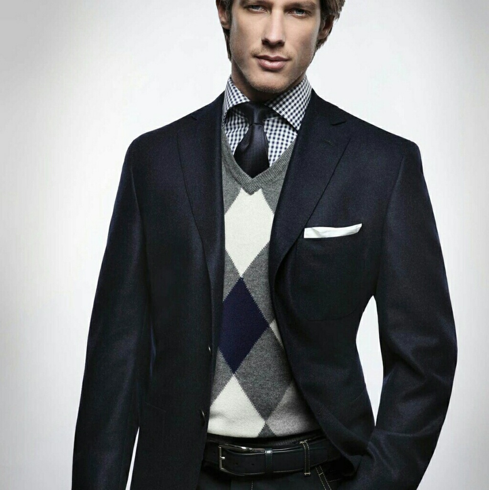 Men's Tall Argyle Suit Sweater Vest