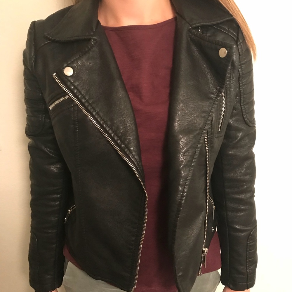 Zara faux leather jacket