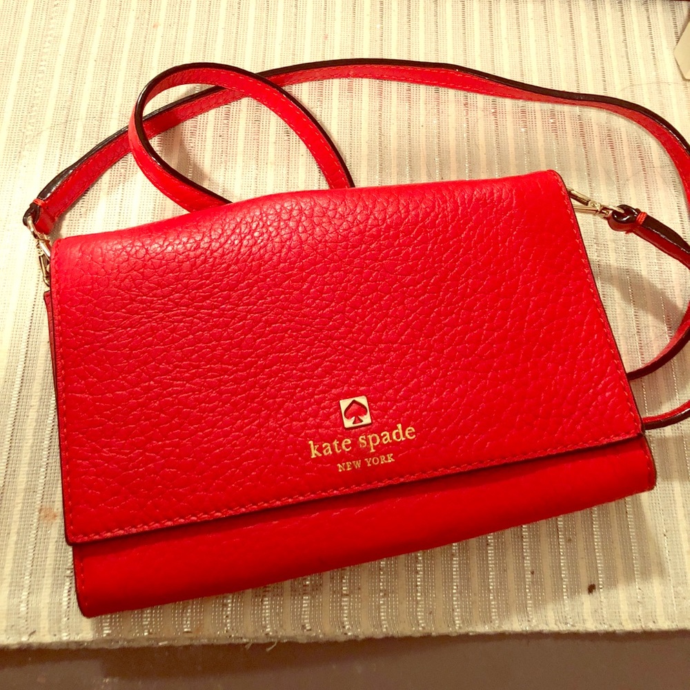 KATE SPADE Red Crossbody Wallet Purse