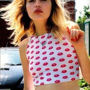 American Apparel Lip Crop Top