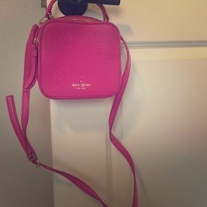 Pink square Kate Spade cross-body