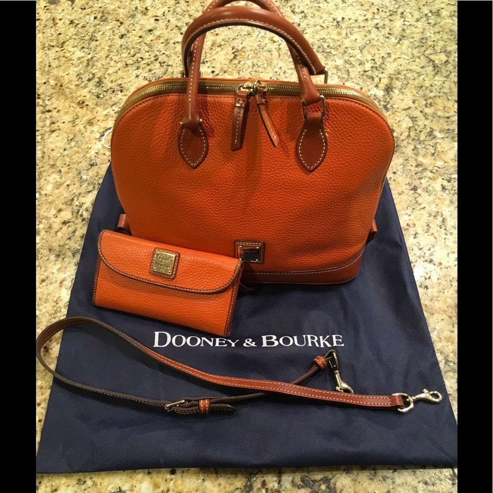Dooney & Bourke Pebble Grain Zip Zip Satchel