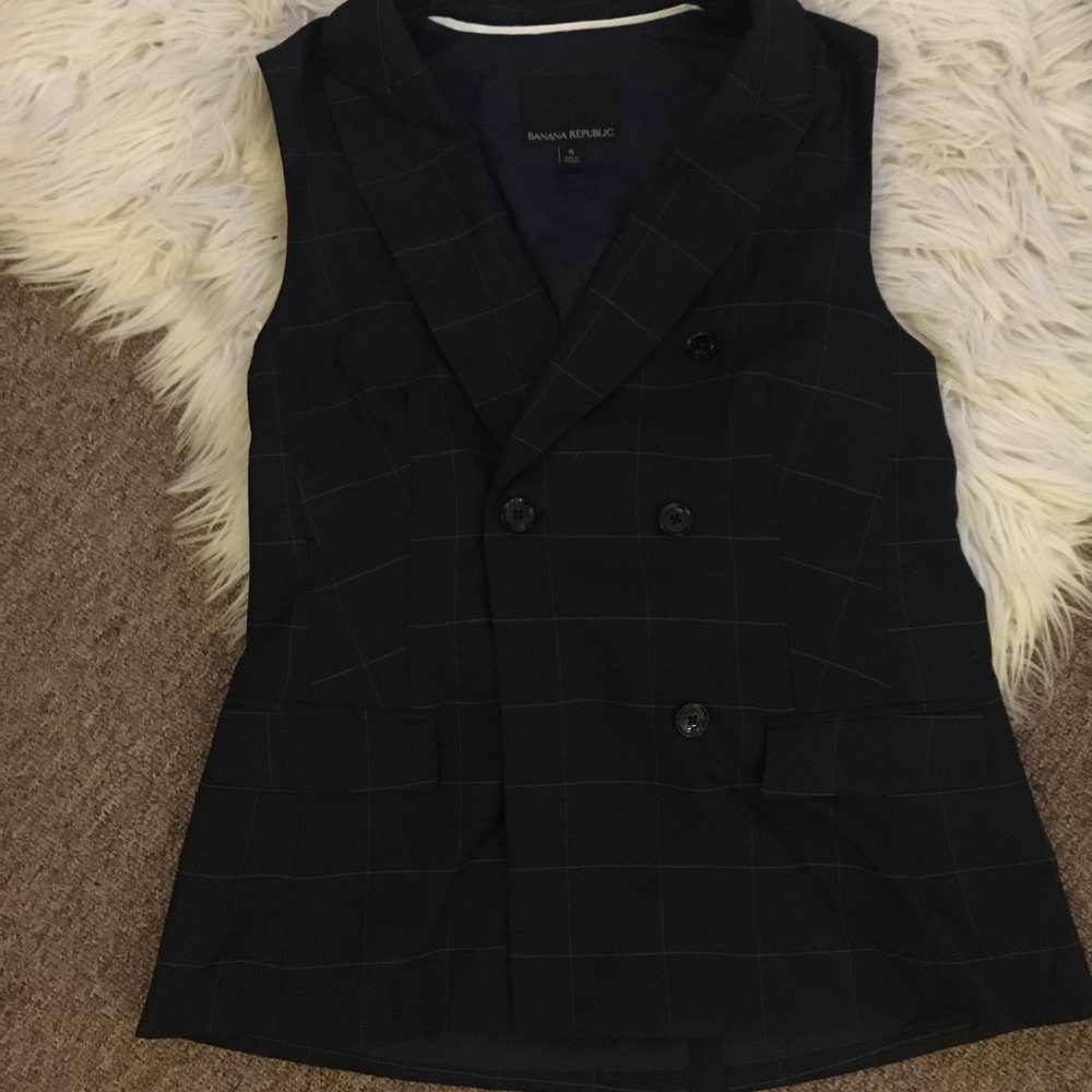 Banana Republic Plaid Vest