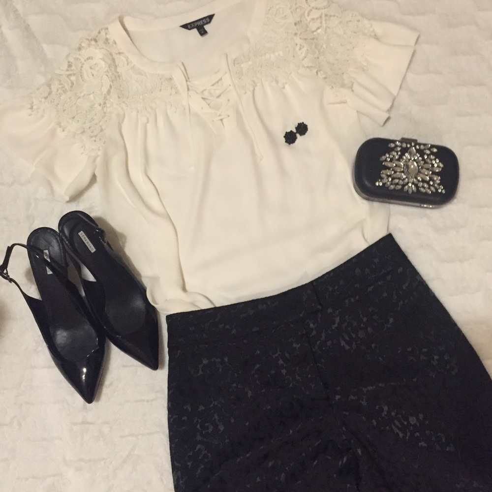 Black Brocade dress pants.