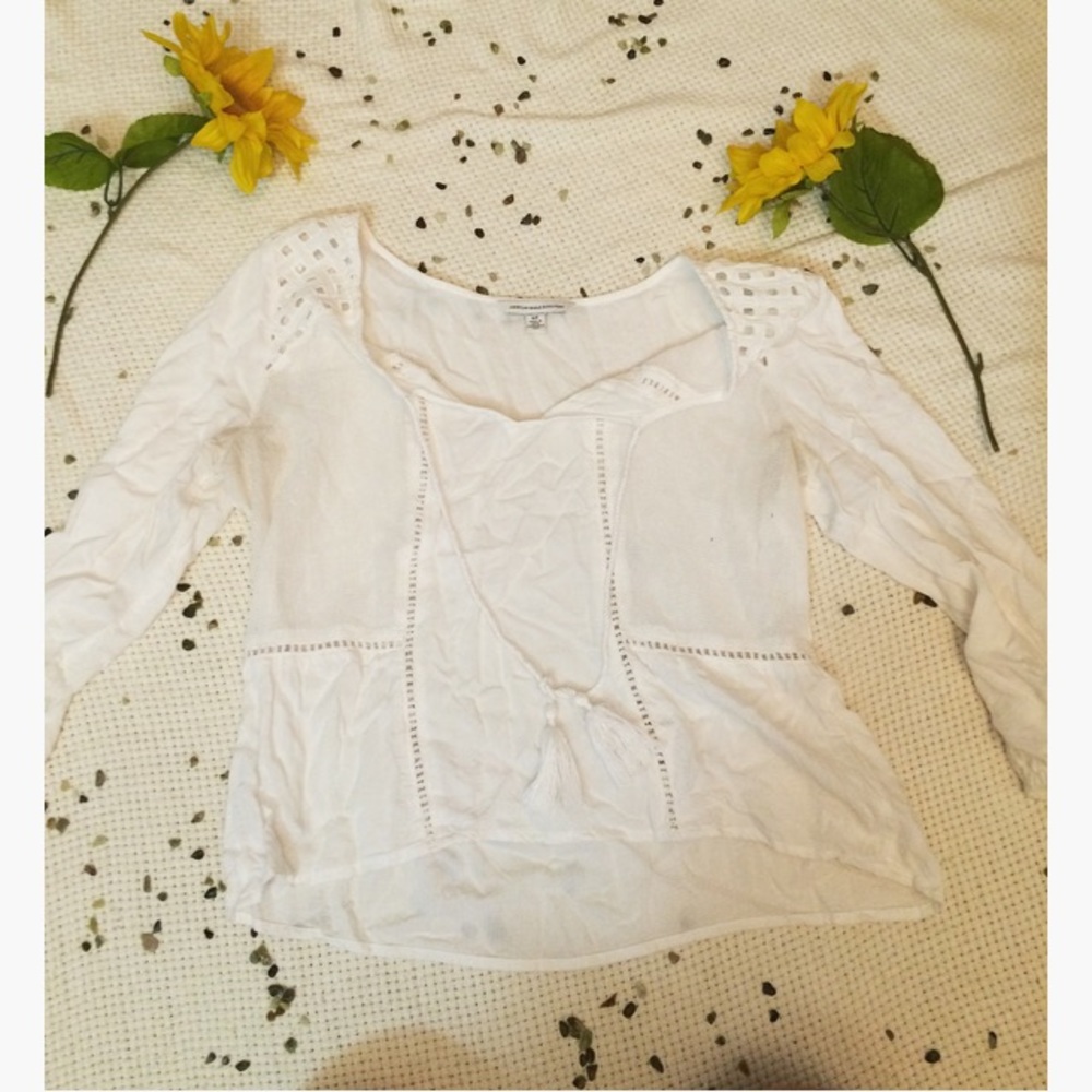 🌻 70's white blouse 🌻