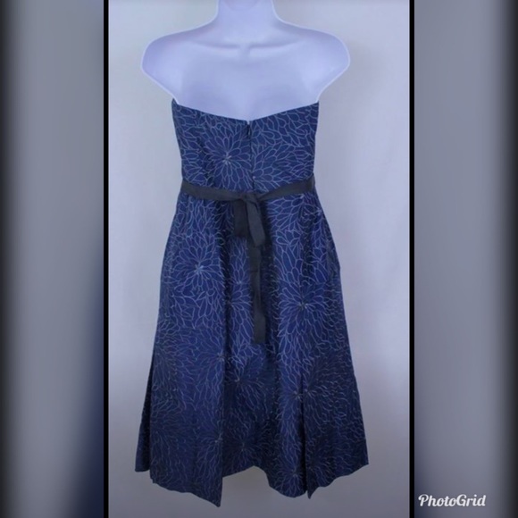 Navy Tracy Reese Cocktail Dress Size 8 - Picture 2 of 3