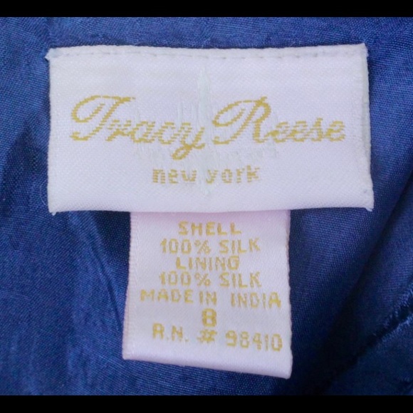Navy Tracy Reese Cocktail Dress Size 8 - Picture 3 of 3