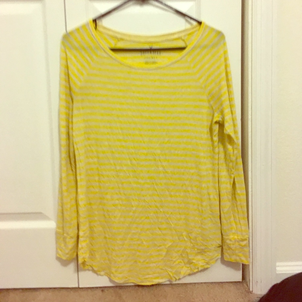 AE ‘Soft & Sexy Jegging T’ yellow stripes