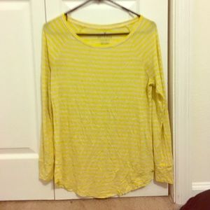 AE ‘Soft & Sexy Jegging T’ yellow stripes