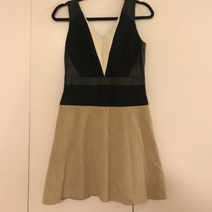 ANNE TAYLOR dress with leather details