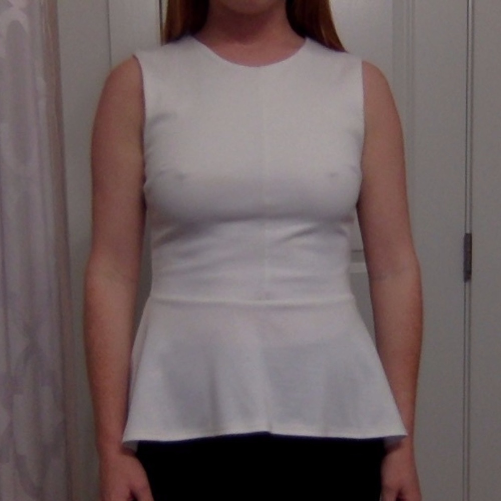 Tobi white peplum top