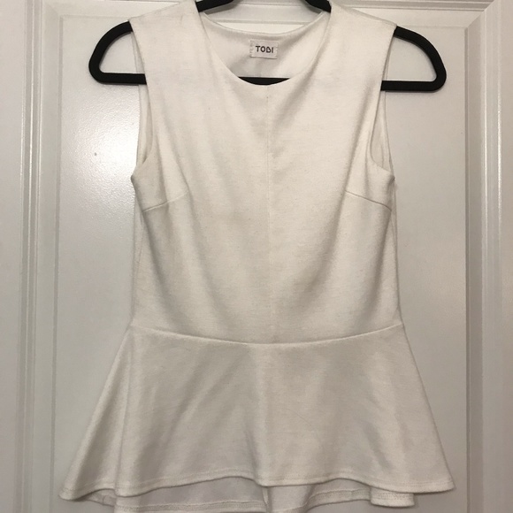 Tobi white peplum top - Picture 2 of 2